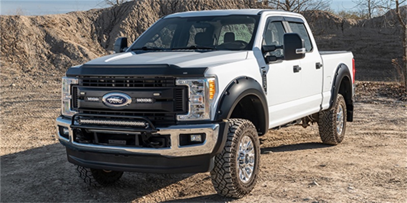 Ford F-450 Super Duty Hood Deflector - Husky Liners - Aeroskin II - Matte Black - `23-`25